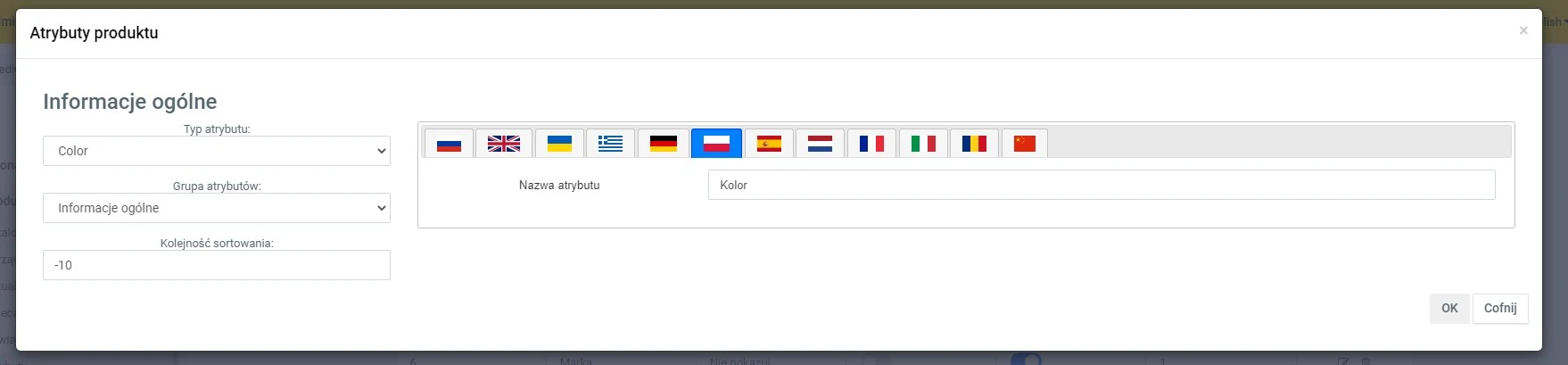 Różne kolory produktu - 1